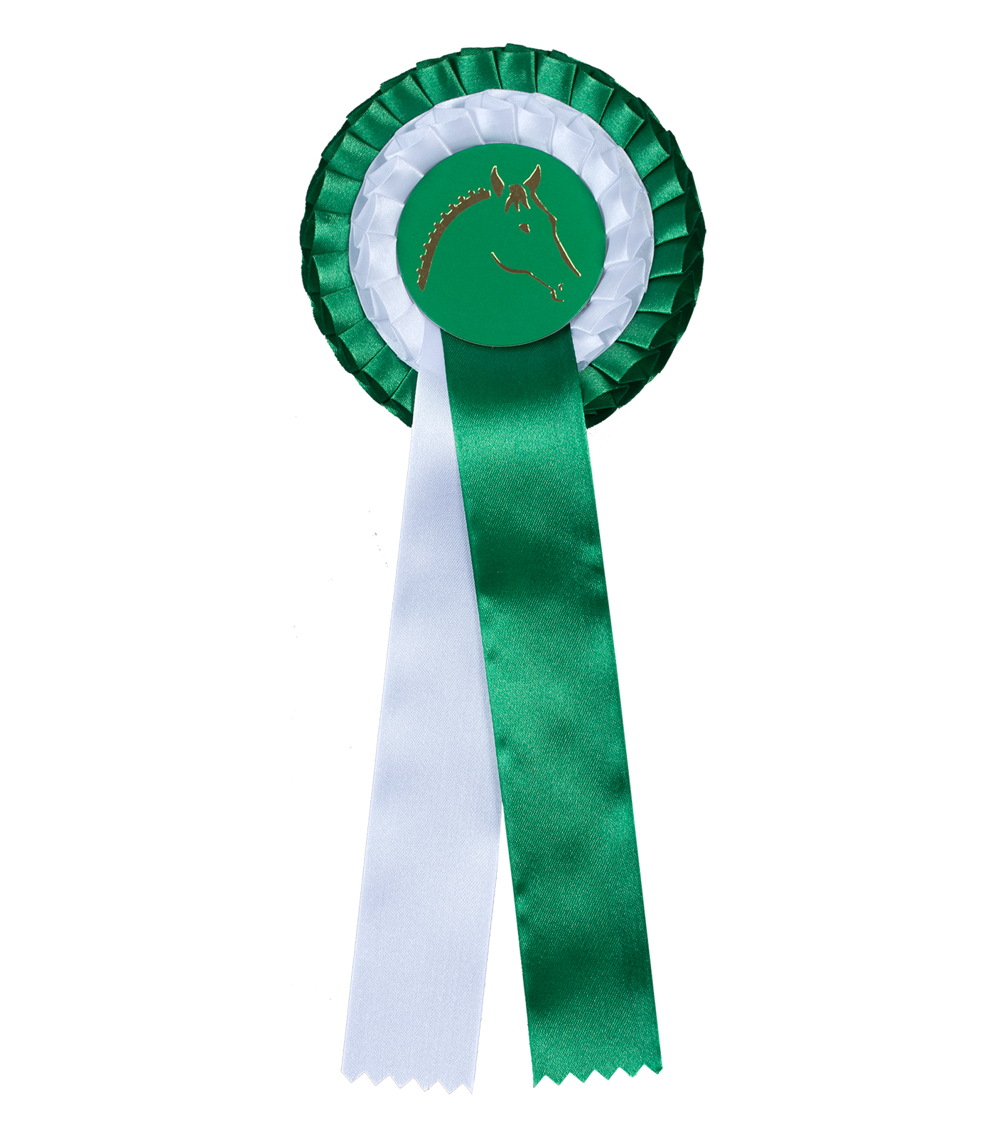 Flot de remise de prix avec double rosette vert