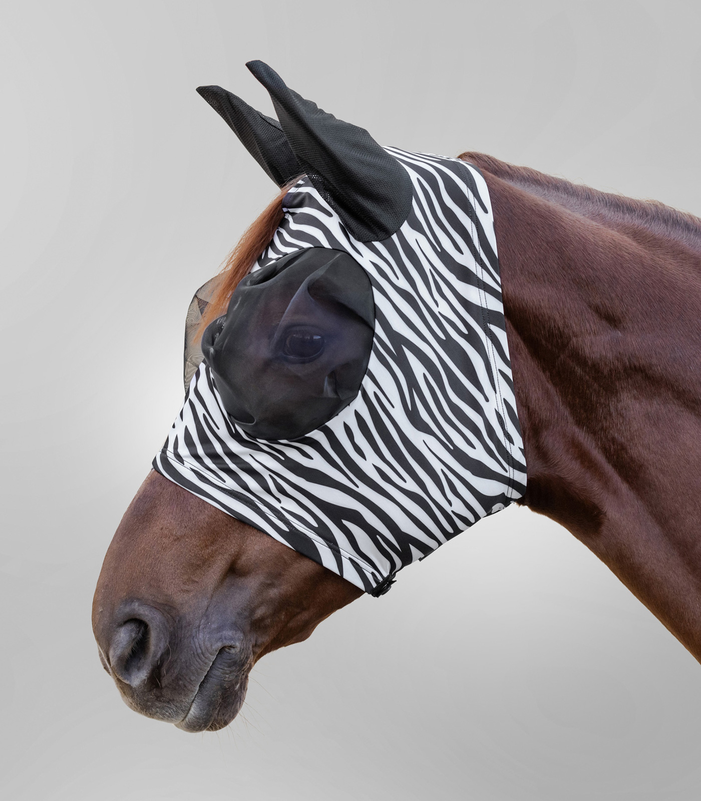 Masque anti-mouches Puck Zebra noir/blanc