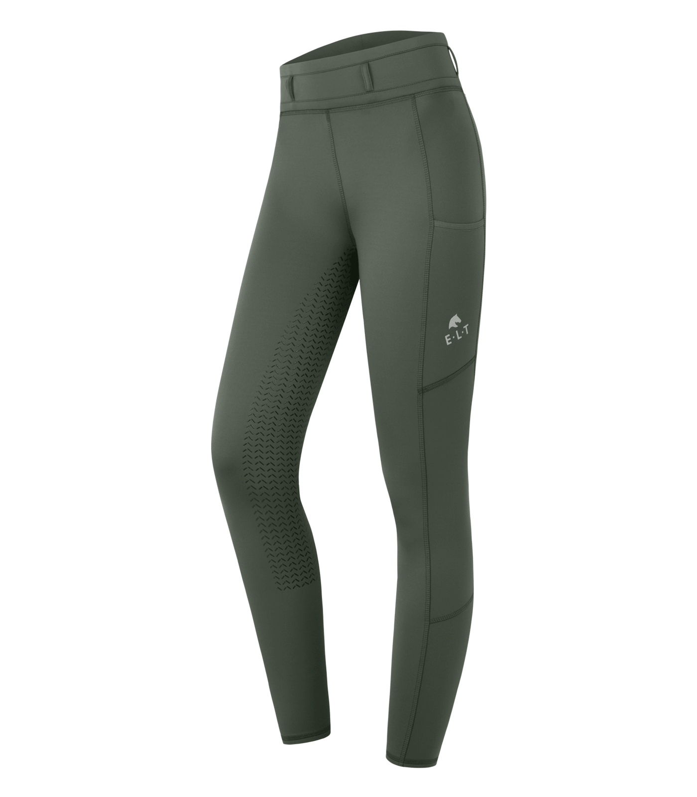 Legging d’équitation thermique Ella olive foncé