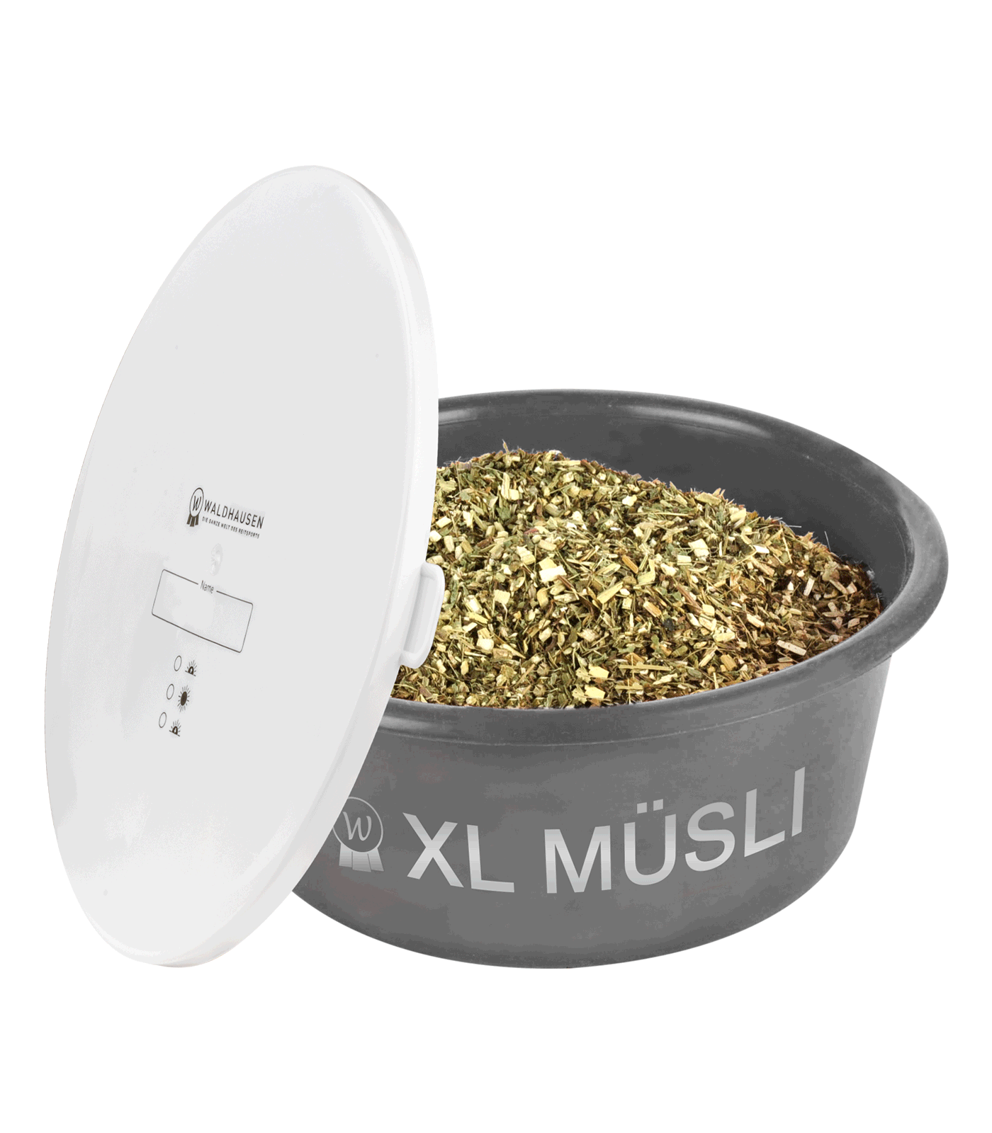 Bol à muesli XL avec couvercle gris