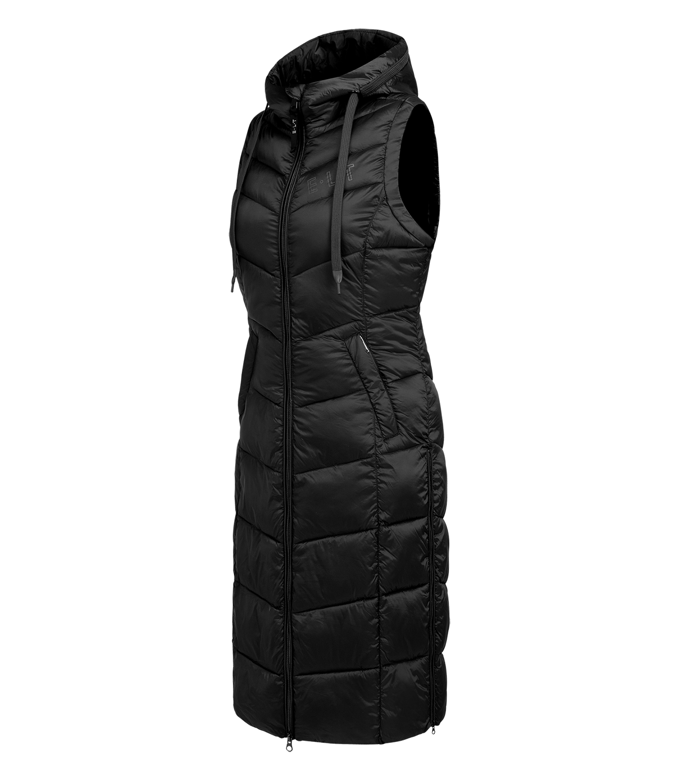 Ostende lightweight long gilet black