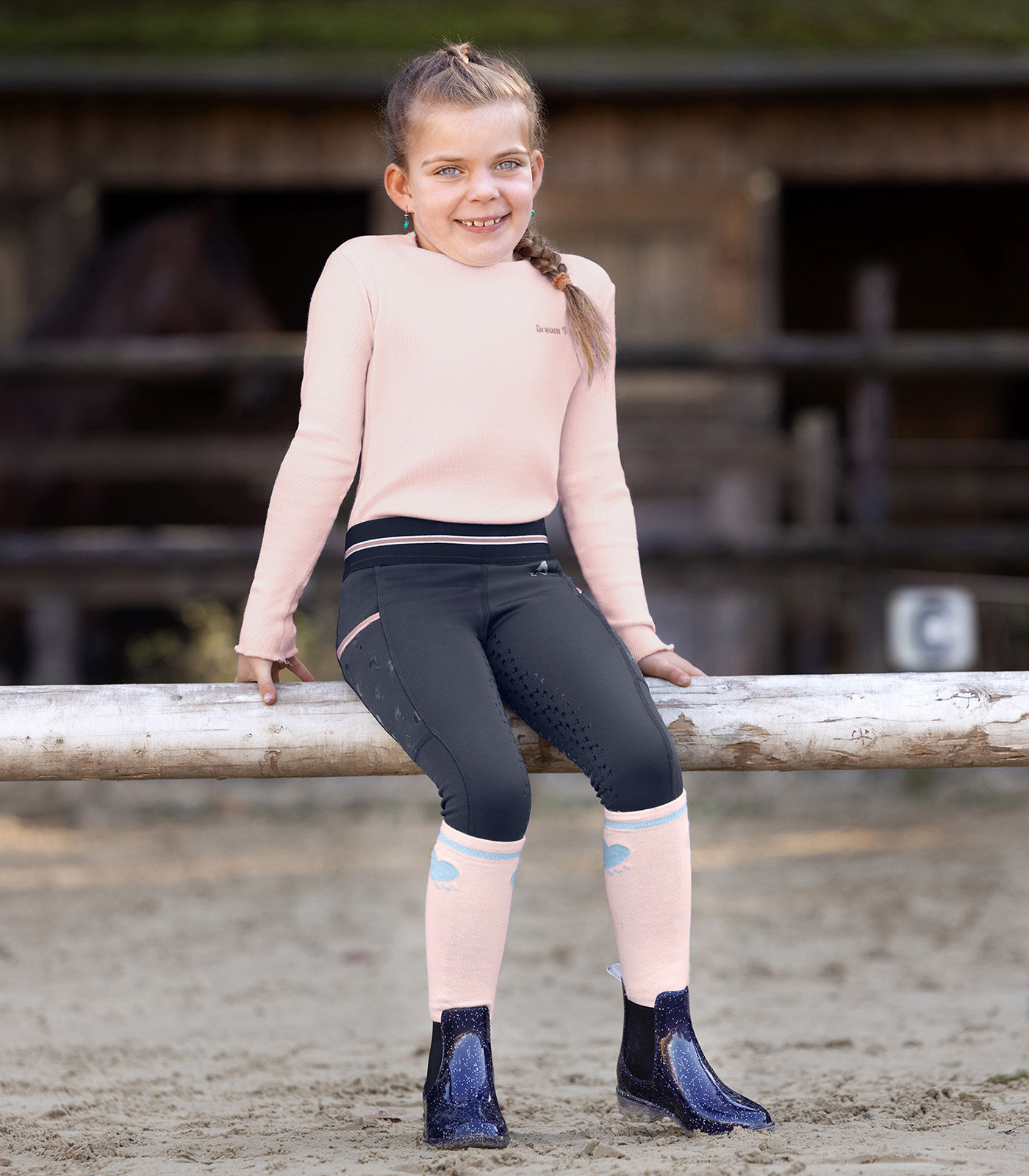 Leggings da equitazione termici Lucky Leni, bambina