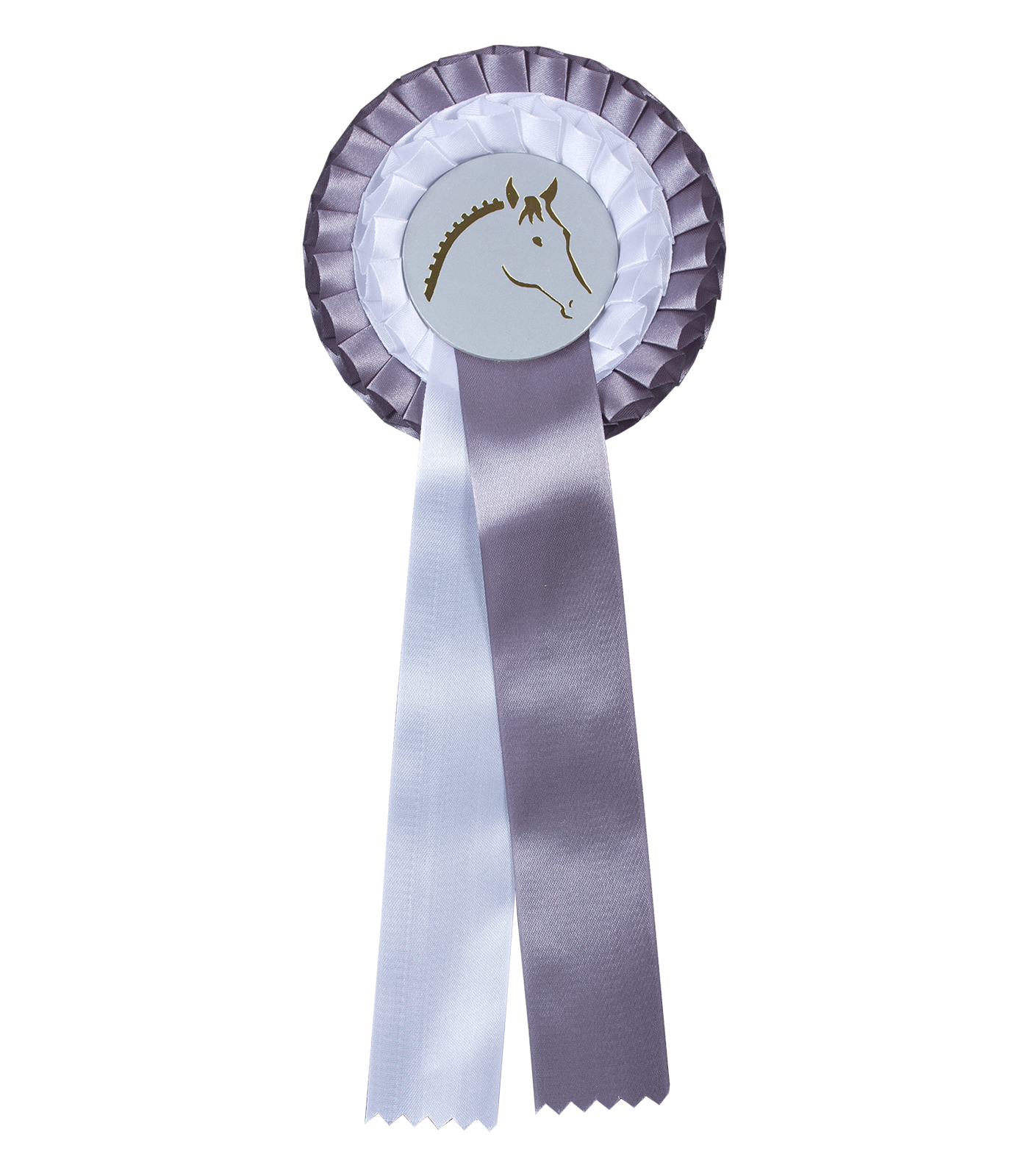 Flot de remise de prix avec double rosette argent