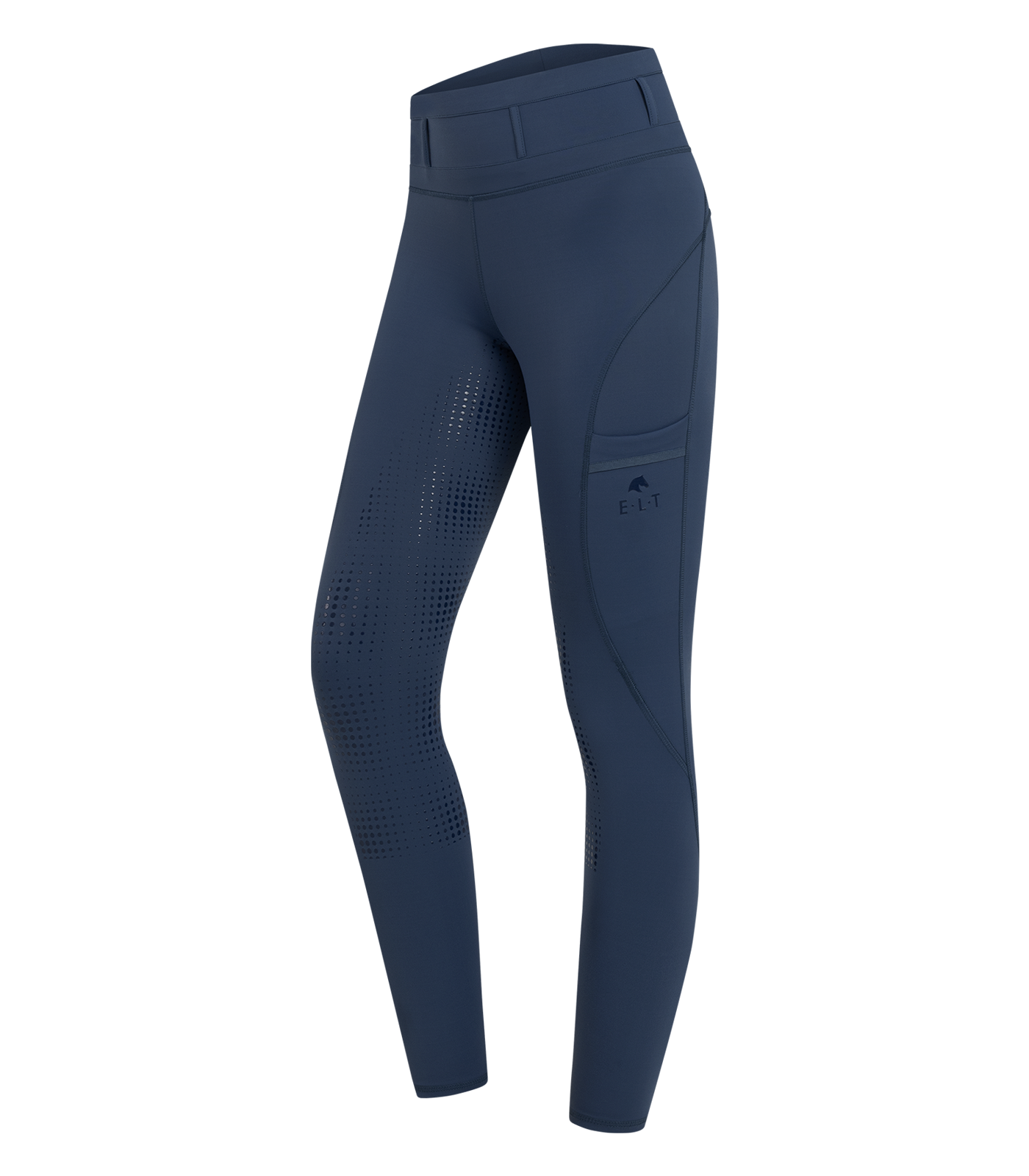 Legging d’équitation taille haute Hanna bleu denim