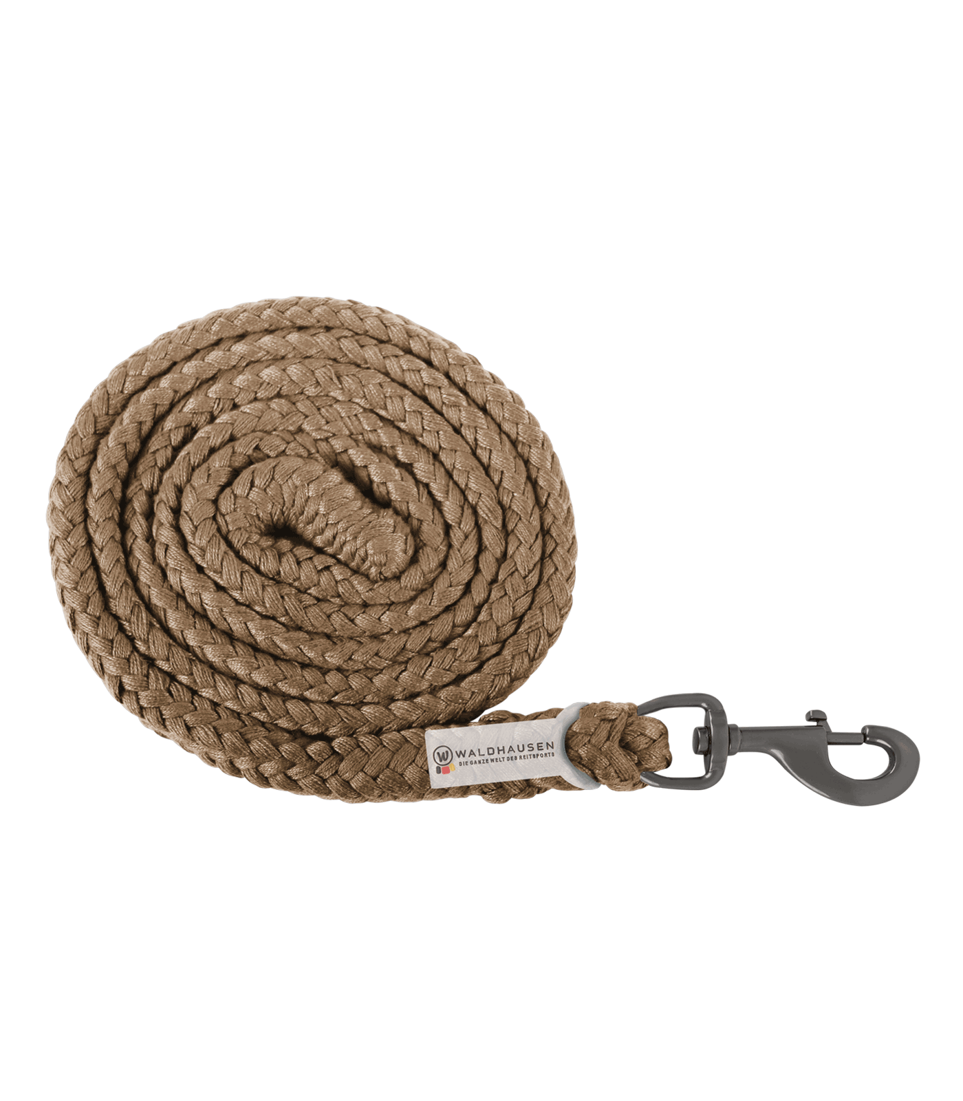 Plus Lead Rope, carabiner, dark fittings cappuccino