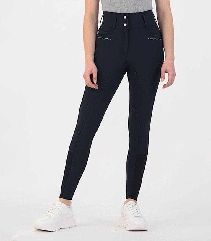 Pantaloni da equitazione Mathilda Glam, vita alta