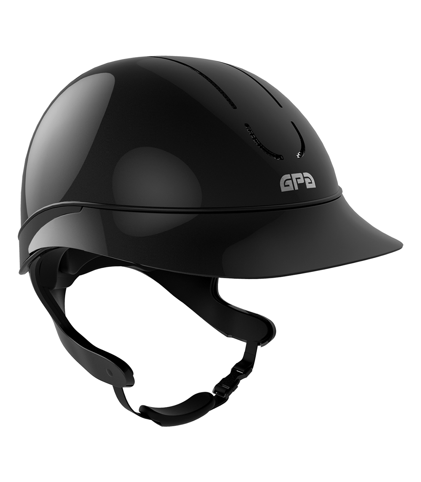 GPA Global Speed Air TLS Riding Helmet black shiny