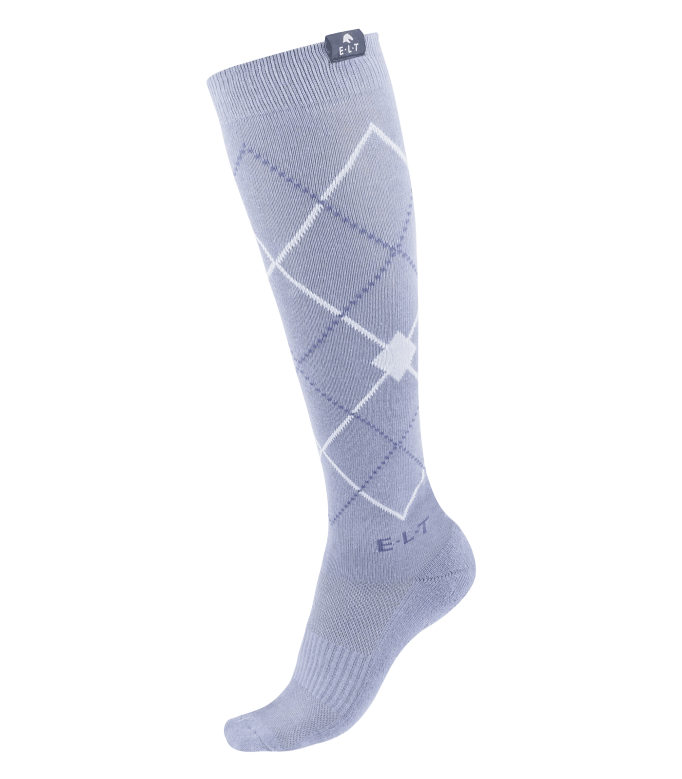 Reitsocken Argyle blaugrau